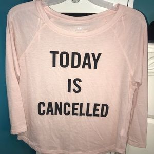 Pink 3/4 long sleeve shirt